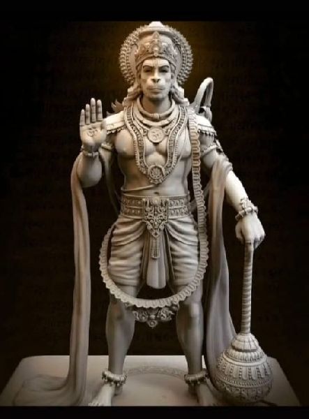 Plain Marble Lord Hanuman Statue, Packaging Type : Carton Box