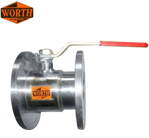WORTH Stainless Steel Flanged Ball Valve, Size : 15 mm to 80 mm