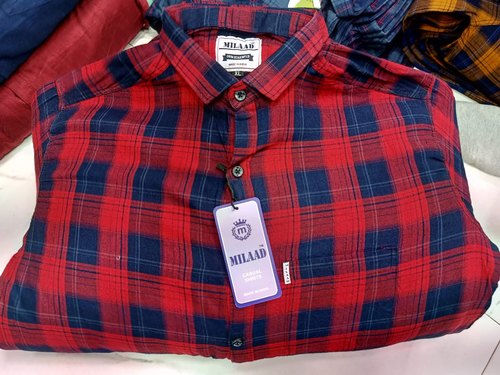 Cotton Check Shirts, Gender : Men