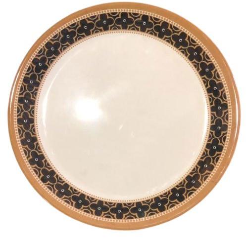 C-115 Melamine Round Dinner Plate, for Home, Restaurant, Pattern : Printed