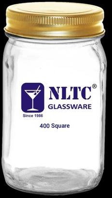 SQUARE GLASS JAR, Color : TRANSPARENT