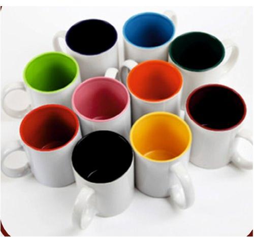 Plain Ceramic Two Tone Coffee Mug, Size : 11 oZ