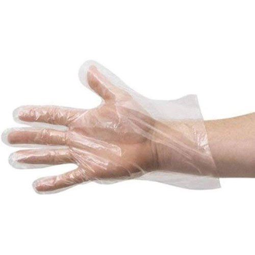 Disposable Plastic Hand Gloves, Color : White