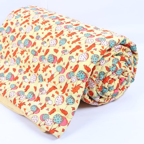 Vandanahandicraft Cotton Printed Baby Fine Quilt, Size : 90X108