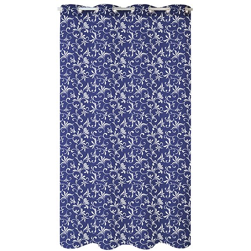 Cotton Printed Blue Designer Curtains, Size : 140x240 cm