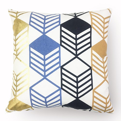 Cotton Geometric Pattern Cushion, Size : 45X45 CM