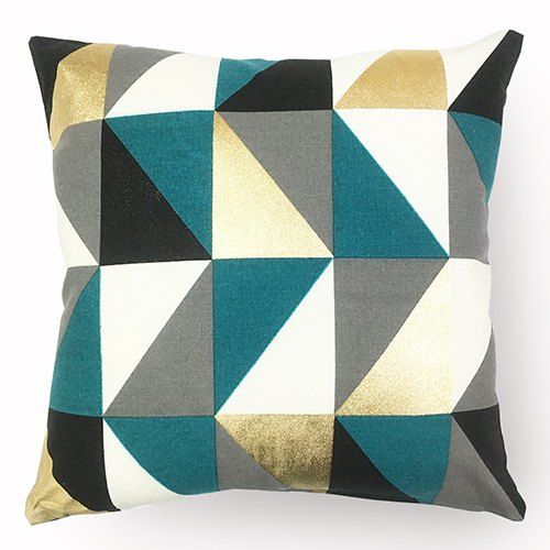 Geometric Triangle Printed Cushion
