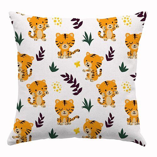 Mini Lion Printed Cushion