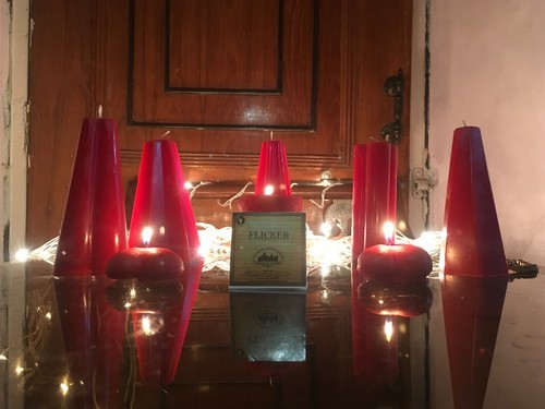 Conical BeesWax Votive Wax Candle, Color : Red