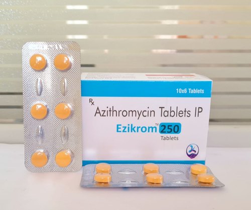 Ezikrom Azithromycin Tablets, Packaging Type : Blister