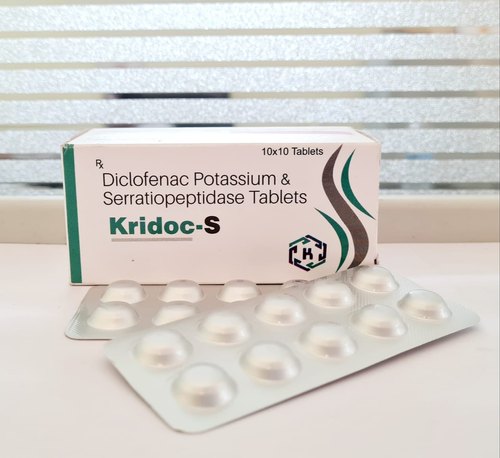 Diclofenac Potassium And Serratiopeptidase Tablets, Packaging Type : Alu Alu