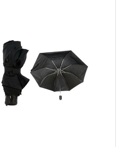 Plastic Two Fold Black Umbrella, Size : 24 Inch