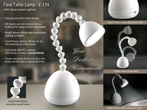 High Quality Fiber LED Flexi Table Lamp, Color : Milky White