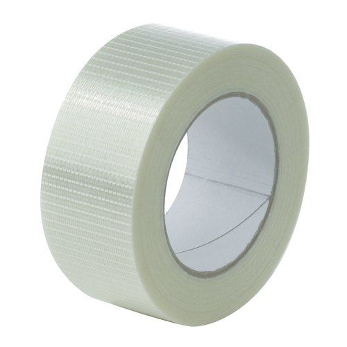 Silgo PVC Transparent Cross Filament Tape, For Packaging, Design : Plain