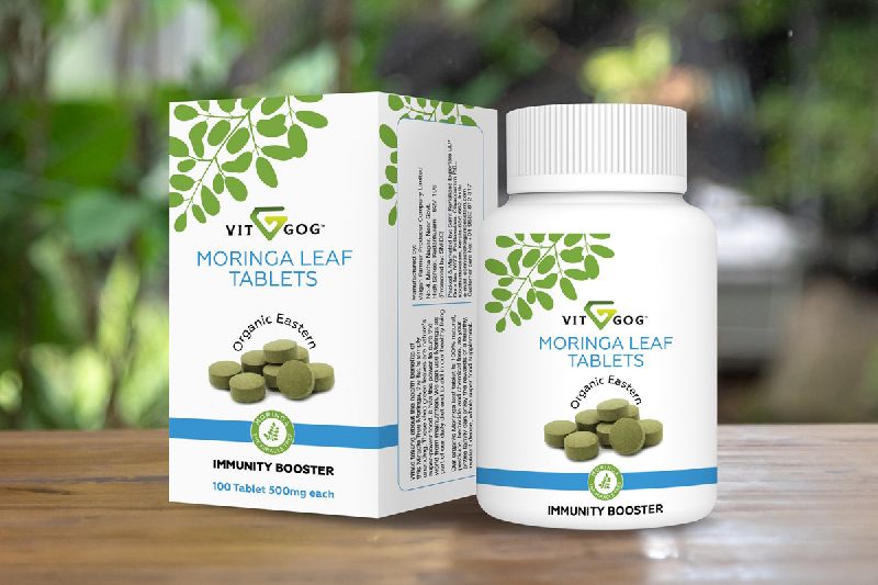 Vitgog Moringa Leaf Tablets, for Medicine, Packaging Type : Plastic Bottle