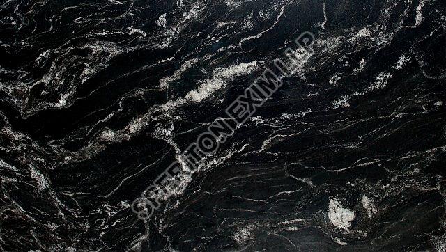 Polished Black Forest Granite Slabs, for Staircases, Kitchen Countertops, Flooring, Size : 800x2400mm