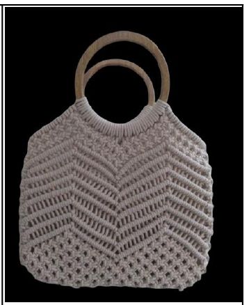 M3 Macrame Handbag, for Collage, Office, Party, Shopping, Size : 10x10inch, 12x10inch, 14x12inch