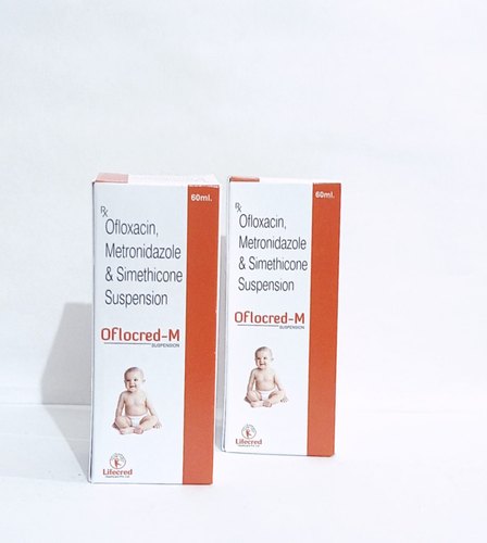 Ofloxacin, Metronidazole and Simethicone Suspension, Form : Liquid