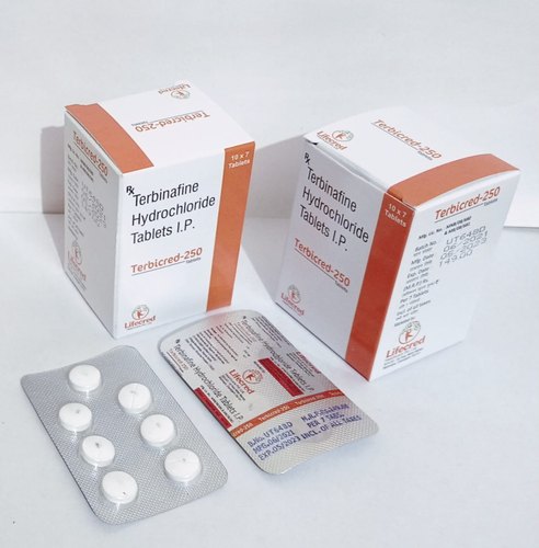 Terbicred-250 Terbinafine Hydrochloride Tablets, Packaging Type : Blister