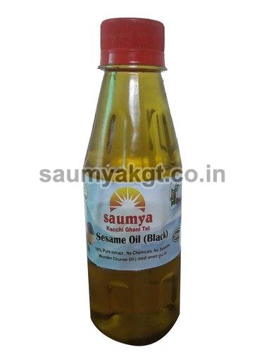 Saumya Cold Pressed 200ml Black Sesame Oil, Packaging Type : Plastic Bottle