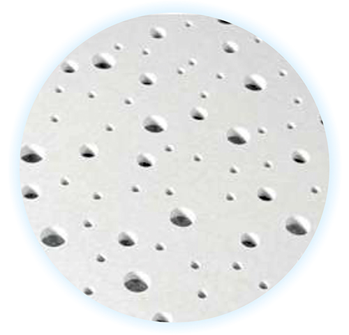 Gyproc Plain Rigitone Gypsum Ceiling Tiles, Shape : Round