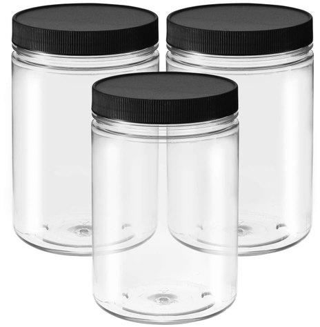 PET Kitchen Plastic Jar, Shape : Round
