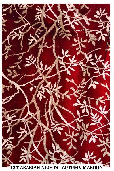 Autumn Maroon Silk Carpet