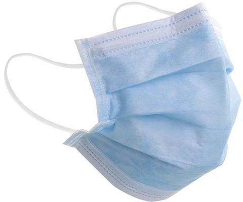 PP Non-Woven 4 Ply Face Mask, Color : Blue