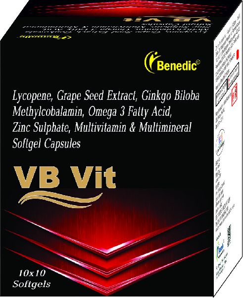 V B Vit Softgel Capsules, for Hospital, Clinical, Packaging Type : Stripes