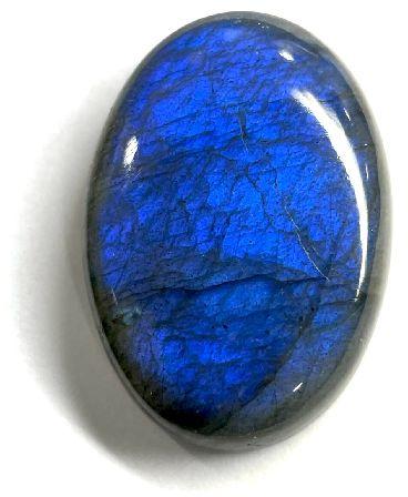 Polished Oval Labradorite Gemstone, for Jewelry Making, Color : Blue