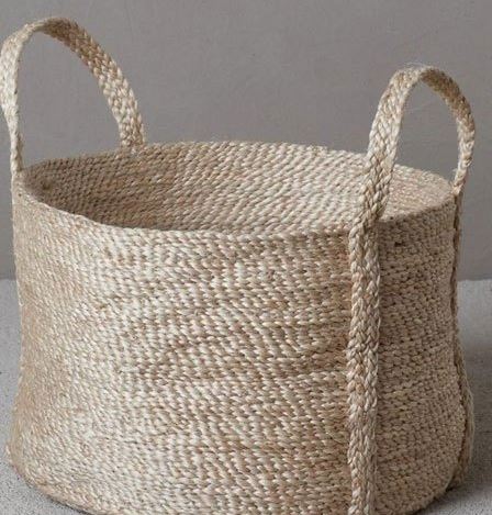 Round Jute Basket, for Home, In Laundry, Storage Capacity : 0-10kg, 10-30kg, 30-50kg