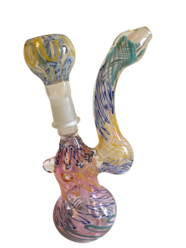 Multi Color Oil Rig Glass Bubbler - Leaf Enterprise, Delhi, Delhi