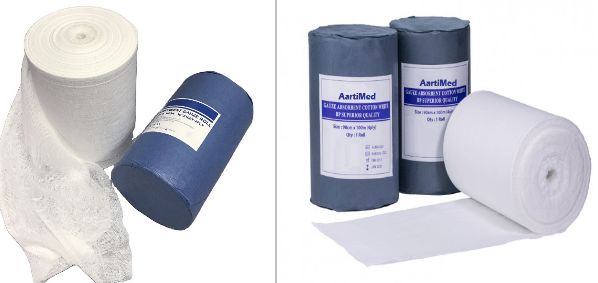 Cotton Medical Gauze Roll, for Hospital, Packaging Type : Polythene Packed