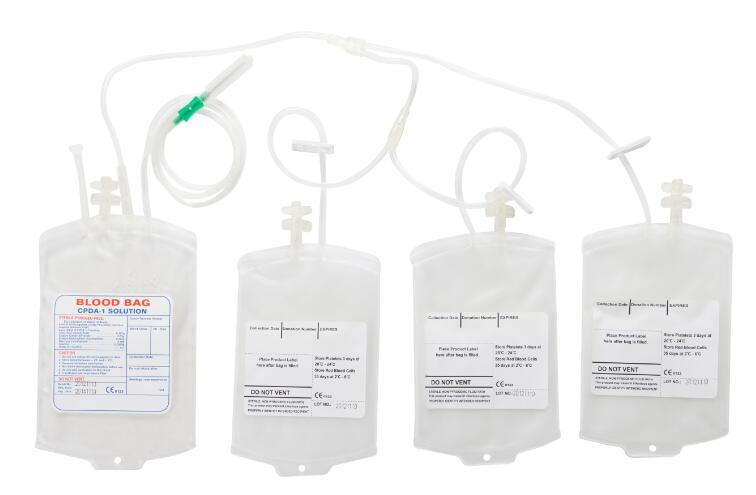 AartiMed LDPE Quadruple Blood Collection Bag, Size : Standard