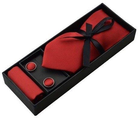 Designer Necktie Set, Color : Red