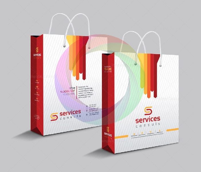 Multi color print paper bags, for Shopping, Pattern : Printed