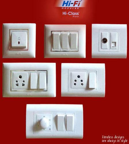 Plastic Electrical Lighting Switches, Color : White