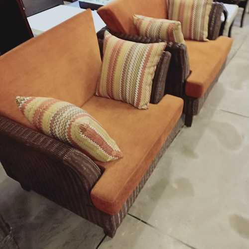  Polished Designer Cane Sofa Set, Color : Brown