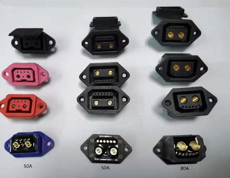 Battery Pack 2+4 Connector 50A-80A Rated Current Bike Charge Connector