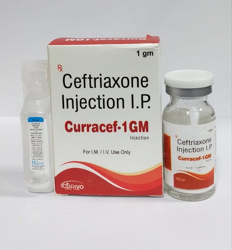 Curracef-1GM Ceftriaxone Injection I.P., Packaging Type : Vial