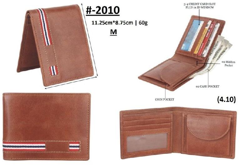 Mens Bifold Leather Wallet, for ID Proof, Gifting, Cash, Occasion : Casual