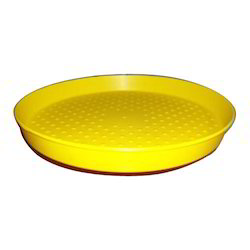 Plastic Chicken Poultry Feeder Trays, Color : Yellow Red