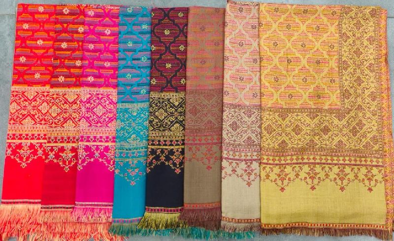 Jamawar shawls, Packaging Type : Plastic Packet, Carton Box