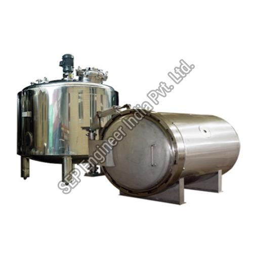 0-15bar Cylinder Shape Metal Polished Industrial Pressure Vessel, Color : Metallic