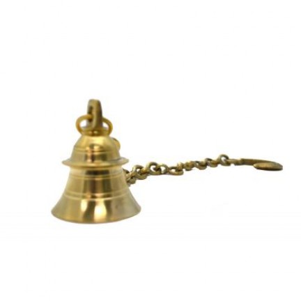 Brass Cow Bell with Chain, Feature : Good Quality, Perfect Shape, Fine Finishing