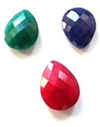 Oval Drope Corundum Dyed Stone, Color : Red, Green Blue