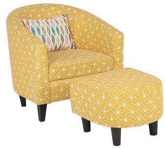 Accent Chair With Ottoman and Cushion