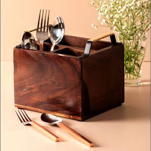 By Nestroots Wood Cutlery Holder
