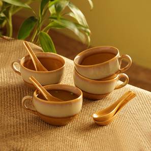 By ExclusiveLane Ceramic Soup Bowls With Spoons