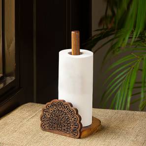 By ExclusiveLane Sheesham Wood Tissue Roll Holder